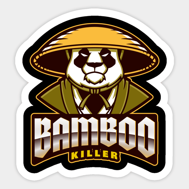 Panda Bamboo Killer Sticker by Dog Lovers Store